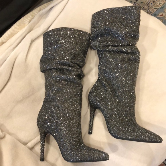 tall glitter boots